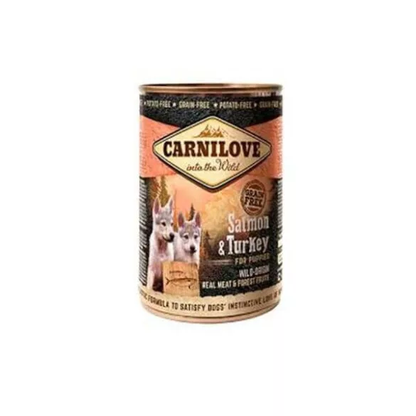 CarniLove Conservă pentru cățeluși Somon Curcan