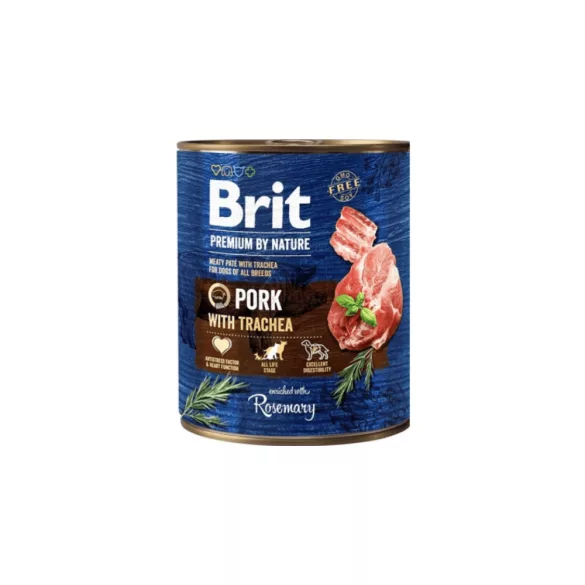 Brit Premium by Nature Adult Carne de porc cu trahee în conservă 6x800g