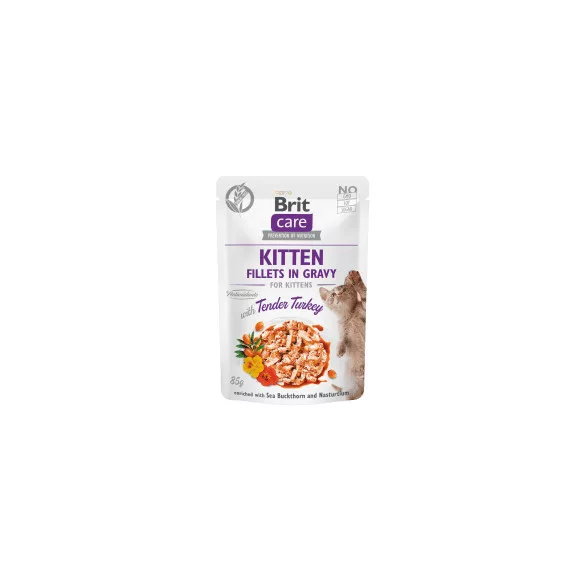 Brit Care Cat Kitten Fillets in Gravy with Tender Turkey 12x85 g