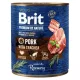 Brit Premium by Nature Adult Pork with Trachea conservă 6x400g