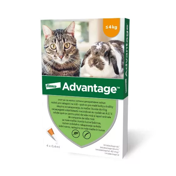 Advantage Spot-on Cat 0,4 ml (4 kg-până la) 4x