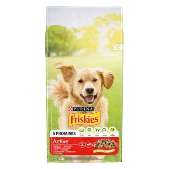 Hrană uscată pentru câini Friskies Active with Beef