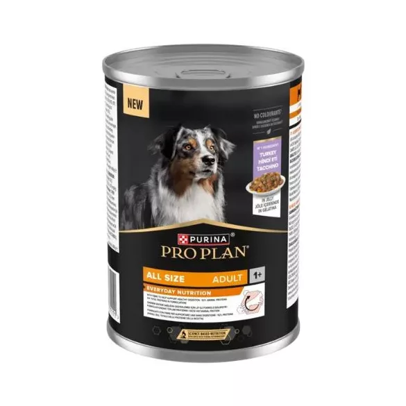 Purina Pro Plan All size Adult in turkey bogat umed hrană pentru câini, in aspic 12x400 g