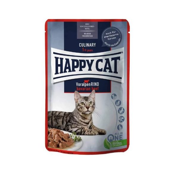 Happy Cat Pouch Sauce Culinary Beef 12x85 g