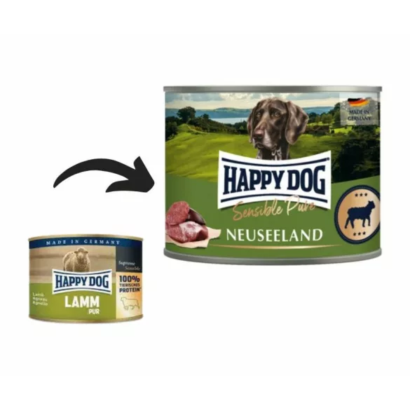 Happy Dog New Zealand Pur (miel) conserve de hrană 6x200 gr