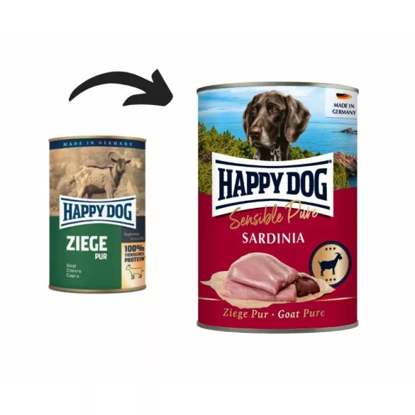 Happy Dog Sardinia Pur - Conservă de carne de capră 6 x 400g