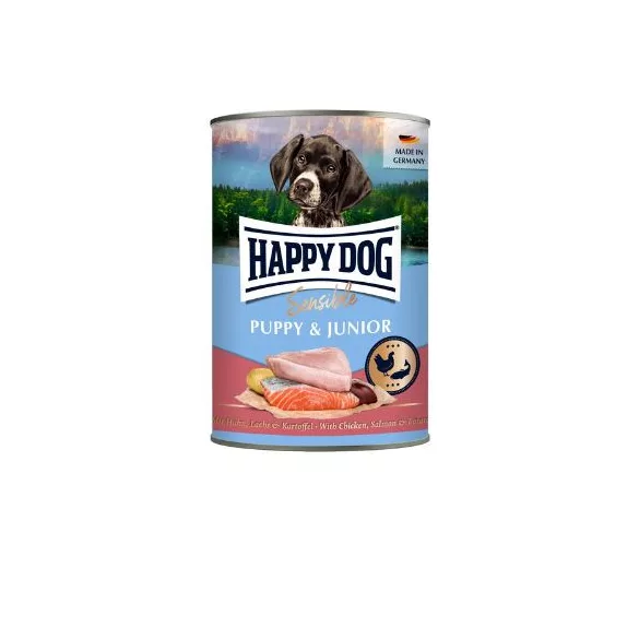 Happy Dog Puppy Junior (Salmon) conservă 6x400 g
