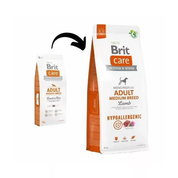 Brit Care Adult Medium Breed Lamb & Rice hrană pentru câini 2x12 kg