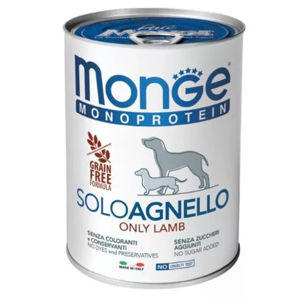 Monge Dog Monoprotein Paté 100% Miel 24x400g