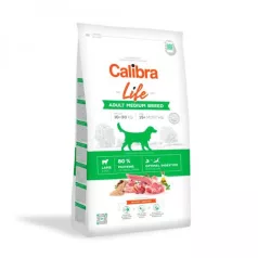   Calibra Dog Life Adult Medium Breed Lamb hrană pentru câini 12+2,5 kg cadou