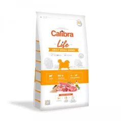   Calibra Dog Life Adult Small Breed Lamb hrană pentru câini 6+1,5 kg cadou