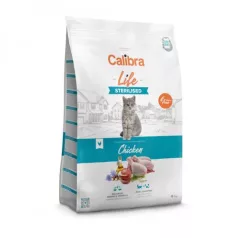   Calibra Cat Life Sterilised Chicken hrană pentru pisici 6+1,5 kg cadou