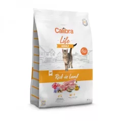   Calibra Cat Life Adult Lamb hrană pentru pisici 6+1,5 kg cadou