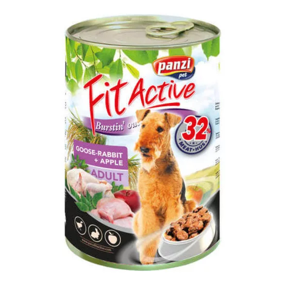Panzi FitActive Adult Dog Conservă de gâscă, iepure și măr