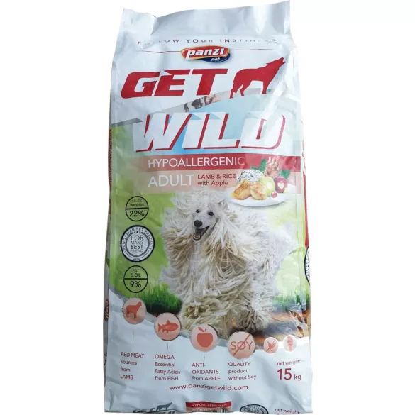 Panzi GetWild Dog Adult Hypoallergenic Lamb & Rice with Apple 2x15 kg