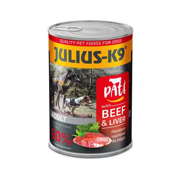 JULIUS K9 pateu beef and liver hrană umedă (beef, liver) adult câini pentru 20x400 g
