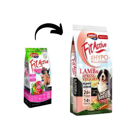 Panzi FitActive Puppy &; Junior Lamb, Apple & Rice XXL