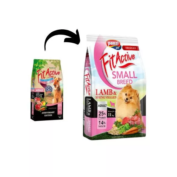 Panzi FitActive ORIGINALS Small Breed  Adult Hypoallergenic Lână și Legume de Primăvară 11 kg