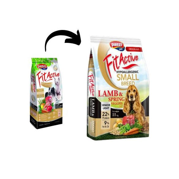 Panzi FitActive ORIGINALS Senior/Light Hipoalergenic Miel și Legume de Primăvară Mic 2x11kg