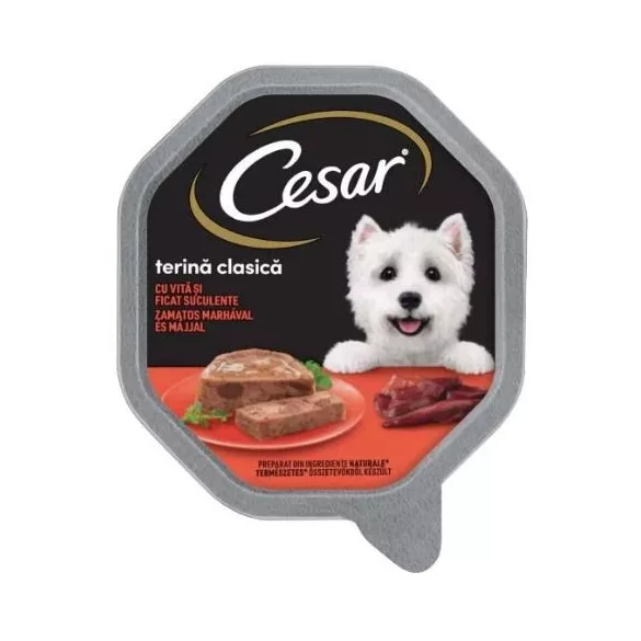 Cesar Tăviță hrană pentru câini 14x150 g beef-liver
