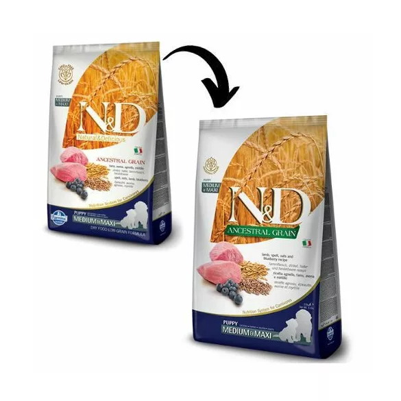 N&D Low Grain Dog Lamb & blueberry puppy medium & maxi 2x 12kg