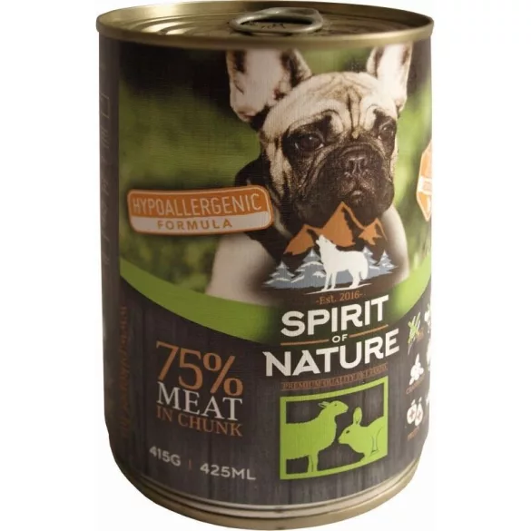 Spirit of Nature Conservă pentru câini cu miel și iepure 12x415g