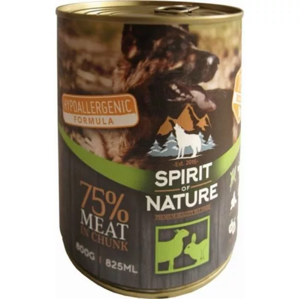 Spirit of Nature Conservă pentru câini cu miel și iepure 6x800g