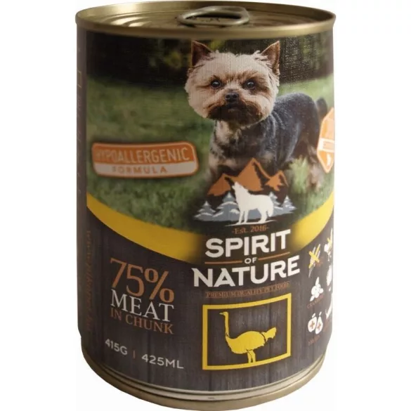 Spirit of Nature Conservă pentru câini cu struț 24x415g