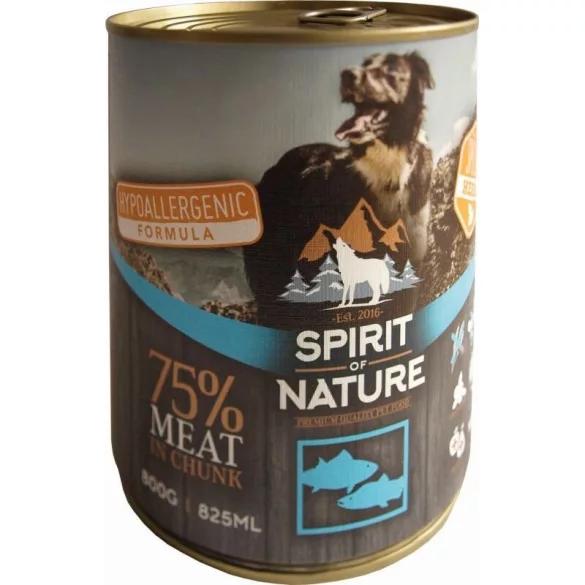 Spirit of Nature Conservă pentru câini cu ton și somon 24x800g