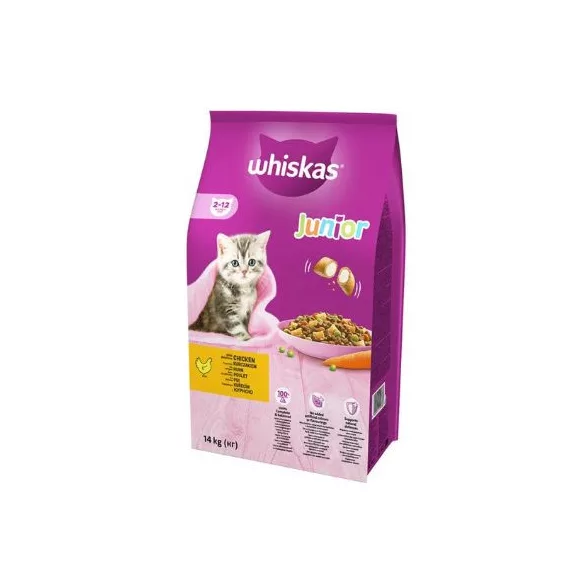 Whiskas hrană uscată pentru pisici Junior pui 14kg 