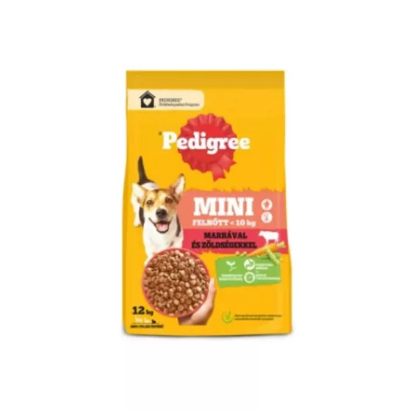 Pedigree hrană uscată pentru câini cu vită și legume Mini 12kg