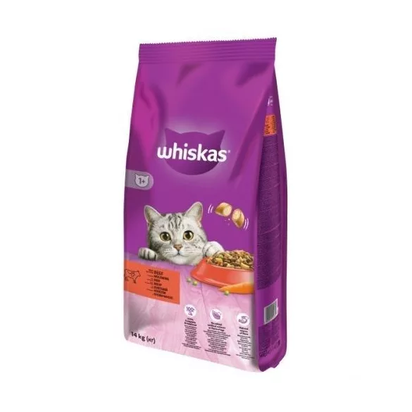 Whiskas hrană uscată pentru pisici Beef  14kg