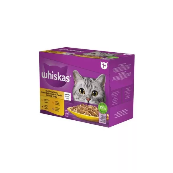 Whiskas 12 pachete de 12 sortimente de aripioare 12x85g