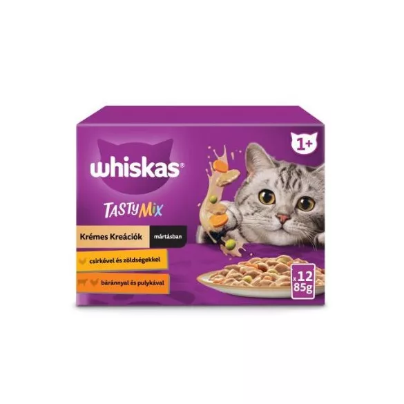 WHISKAS alutasakos Tasty Mix Krémes 12x85g