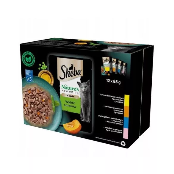Sheba pungă aluminiu Nature's Collection Mix 12x85g