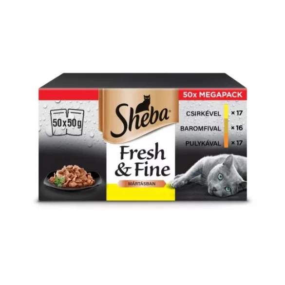 Sheba pungă aluminiu Mini Baromfi 50x50g