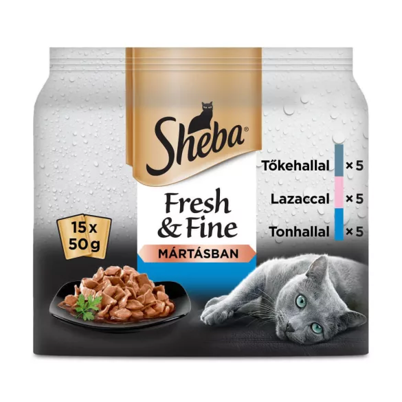 Sheba Adult Pouched - Selecție de pește - în sos (15x50g)