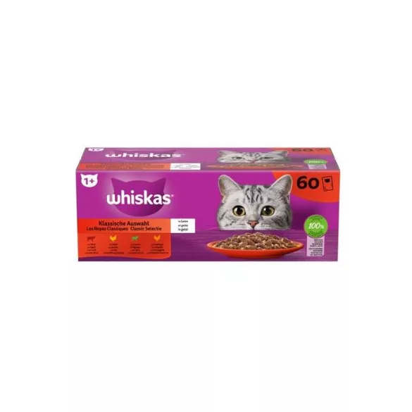 WHISKAS alutasakos Klasszikus Válogatás 60x85g