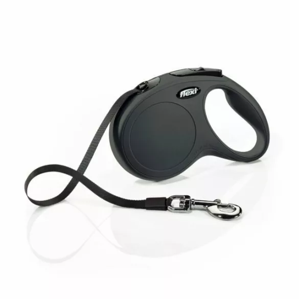 Flexi New Classic M Tape 5m până la 25kg Negru