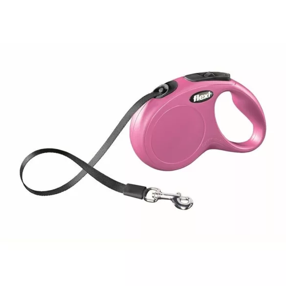 Flexi New Classic M Tape 5m până la 25kg Roz