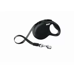 Flexi New Classic XS Tape 3m până la 12kg Negru