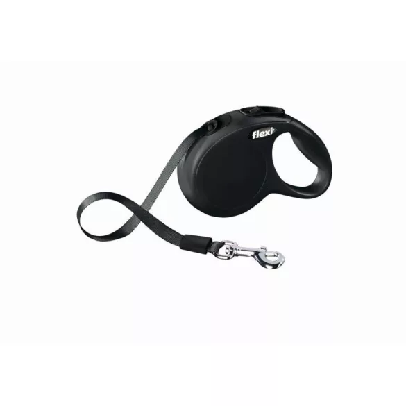Flexi New Classic XS Tape 3m până la 12kg Negru