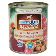   Happy&Fit Natural pentru adulți, sălbatic, miel, cartof 800 g