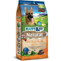   Happy&Fit Natural Adult Beef & Rice XL hrană pentru câini 12 kg