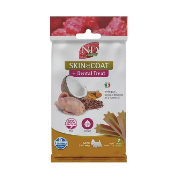 N&D Quinoa Dog Gustare Skin&Coat Quail Adult Mini 60g