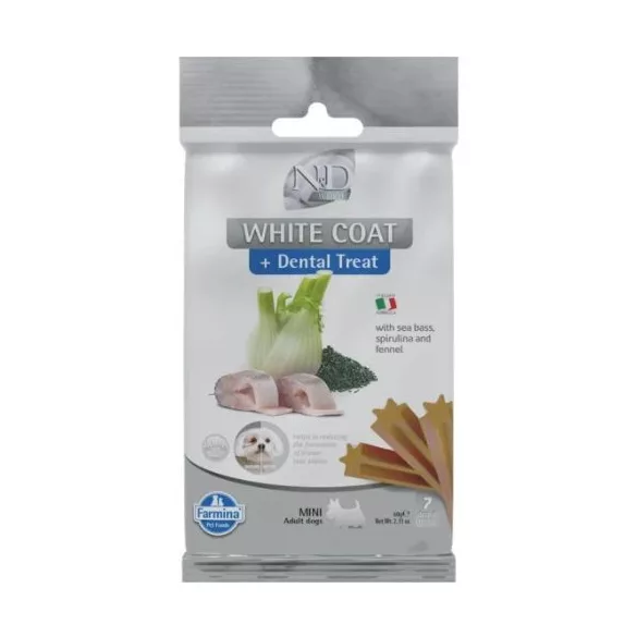 N&D White Dog Gustare Sea Bass, Fennel, Rice & Spirulina Adult Mini 60g