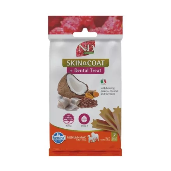 N&D Quinoa Dog Gustare Skin&Coat Hering Adult Med&max 100g