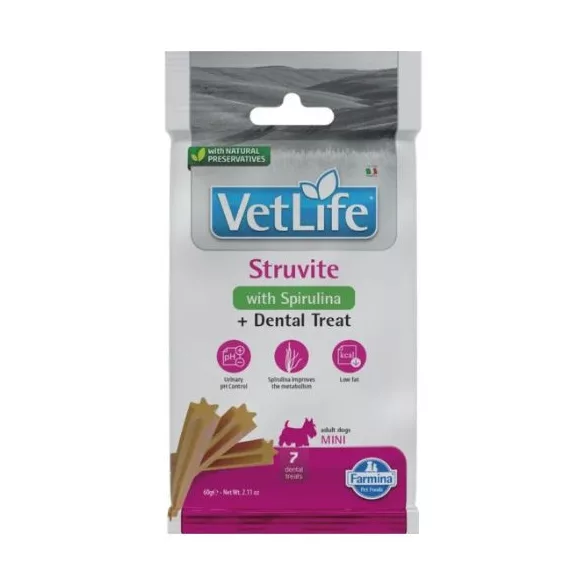 Vet Life Natural Diet Dog Gustare Struvite Adult Mini 60g