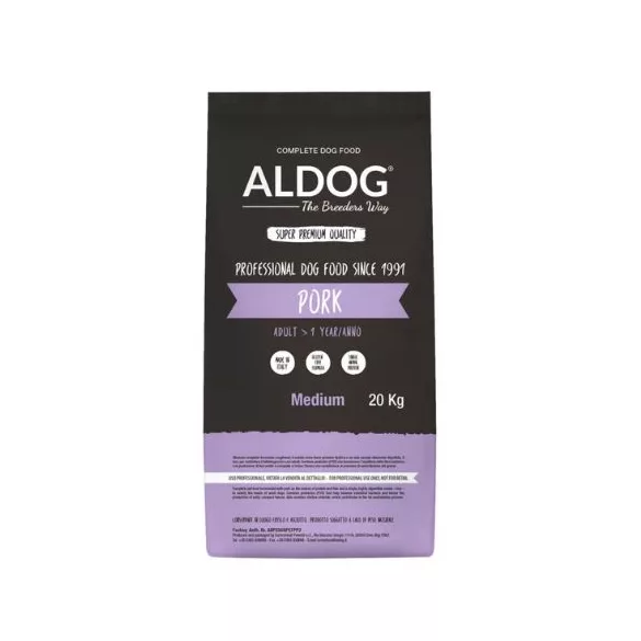 Aldog Adult Medium Pork 20 kg hrană pentru câini