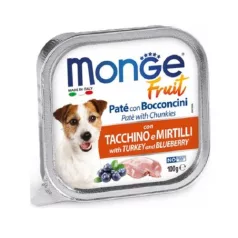 Monge Dog Fruit Pateu & Chunkies Turkey Cranberry 100 g